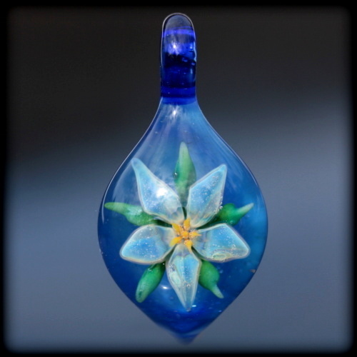 Silver Lily over Cobalt