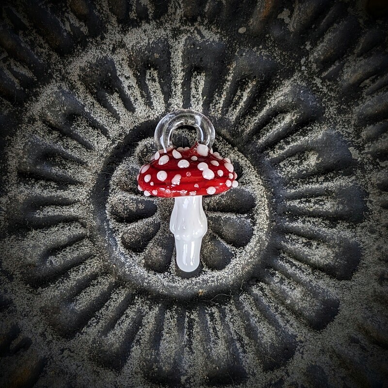 Amanita Mushroom Pendant