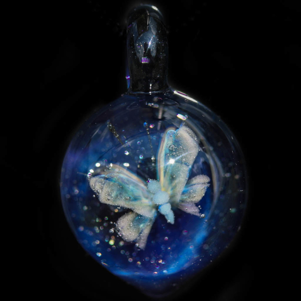 Butterfly over Deep Purple Sparkle