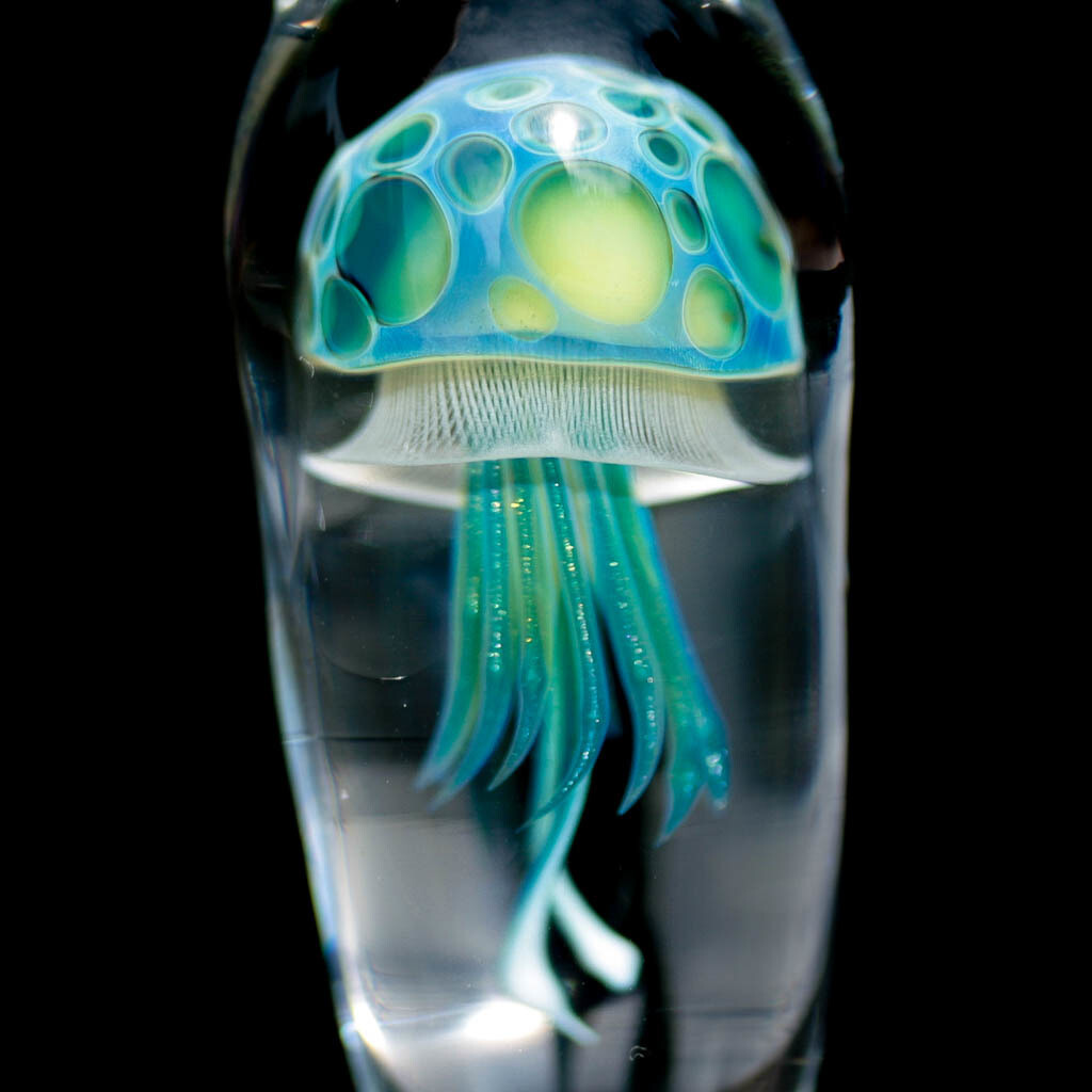 Blue Green Sparkle Jelly Pendant