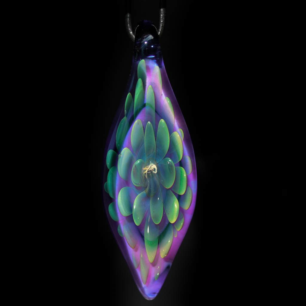 Translucent Green Petals over Deep Purple