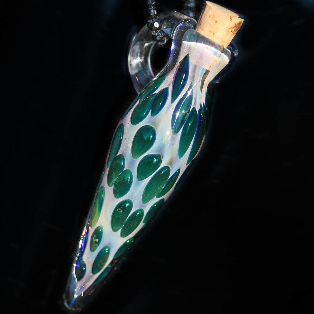 Fumed Metallilc Bottle Pendant
