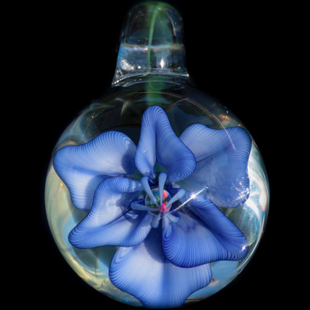 Opal Captured Flower Pendant