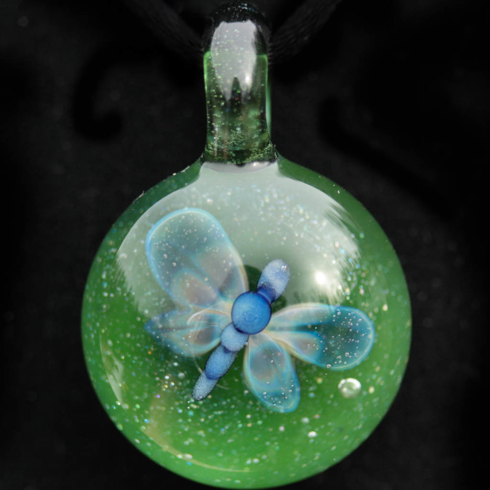 Green Glitter Dragonfly