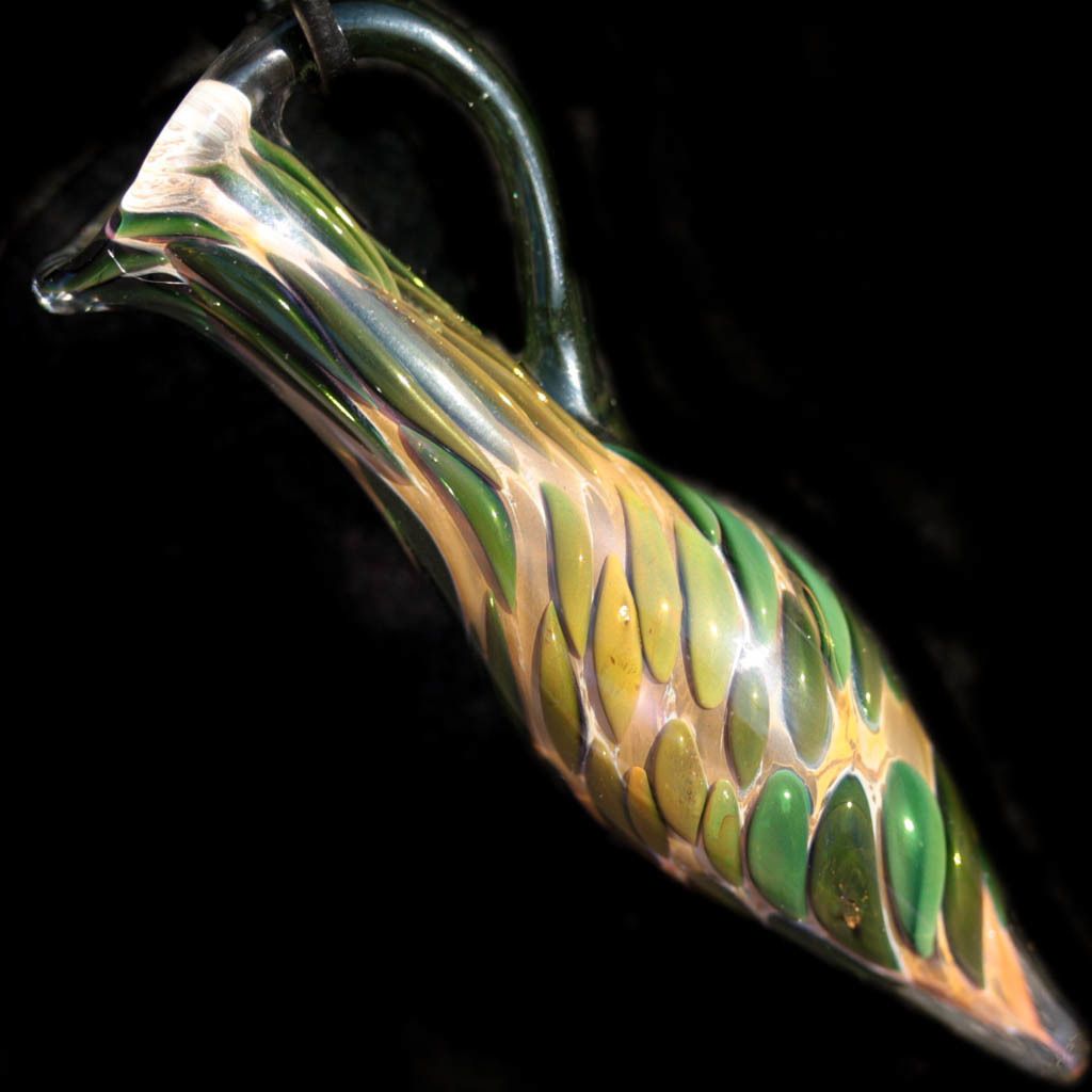 Fumed Metallic Bottle Pendant