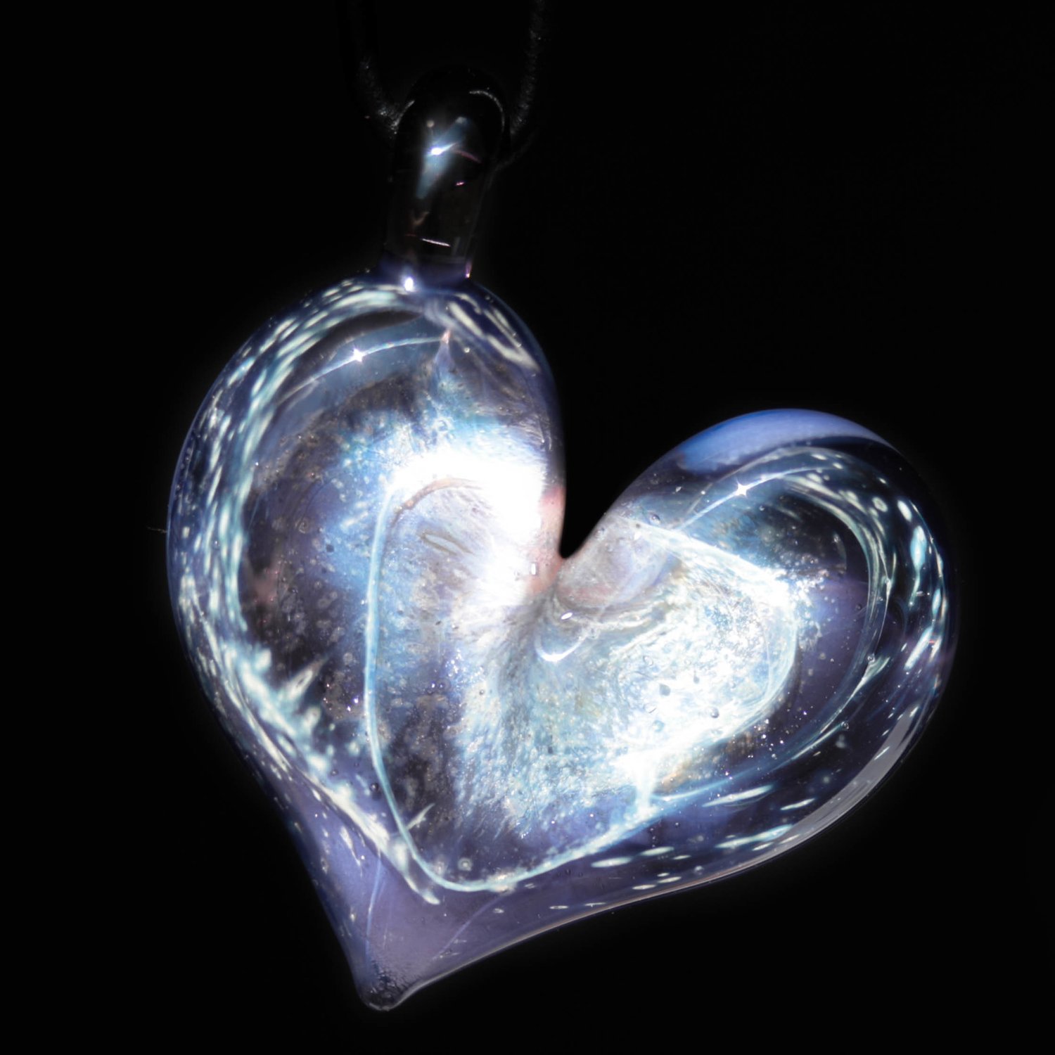 Purple Shimmer Heart Pendant*****