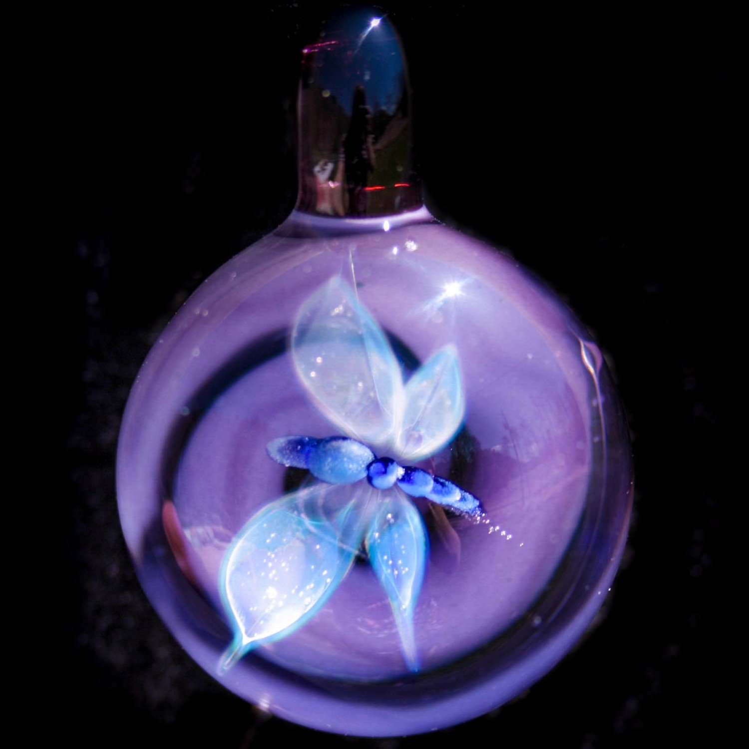 Dragonfly over Purple Swirl