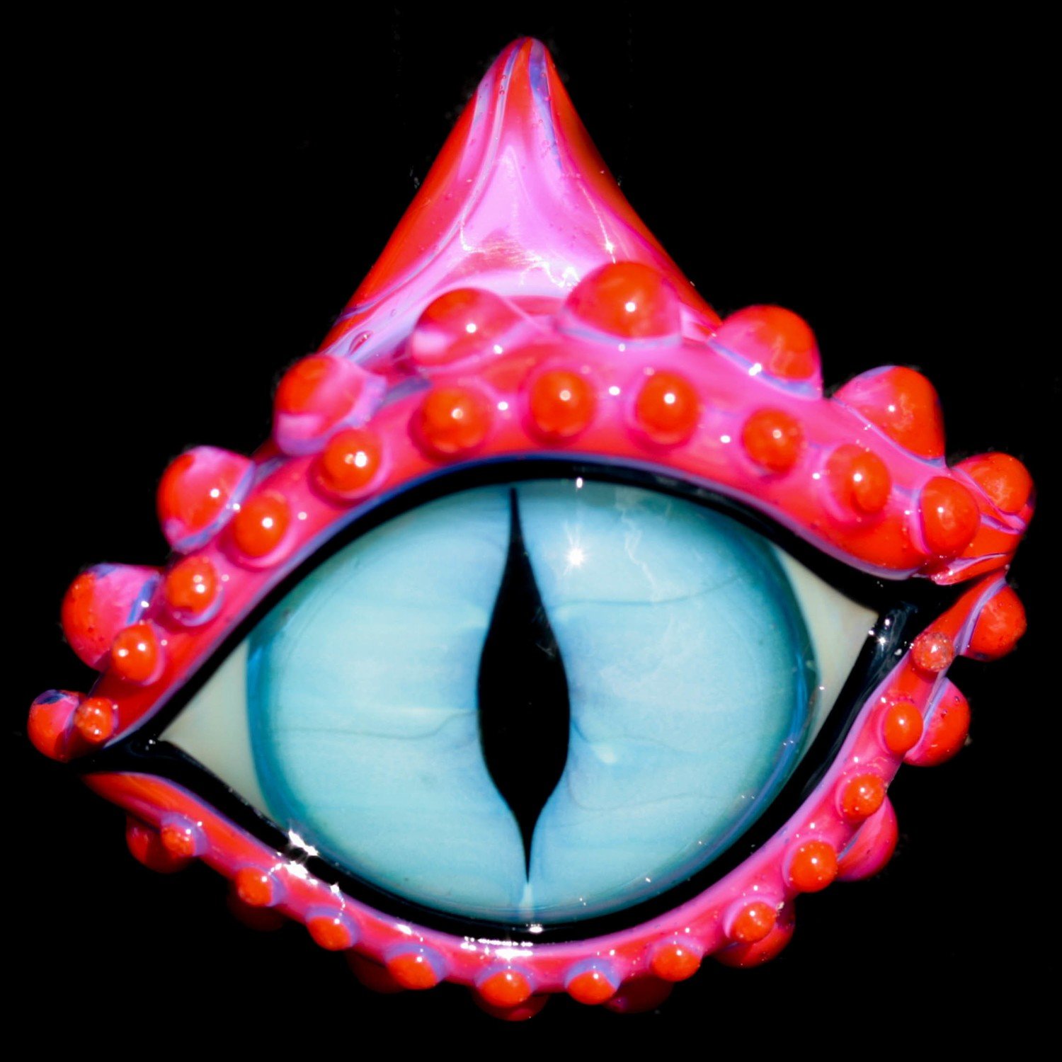 Neon Coral Dragon Eye