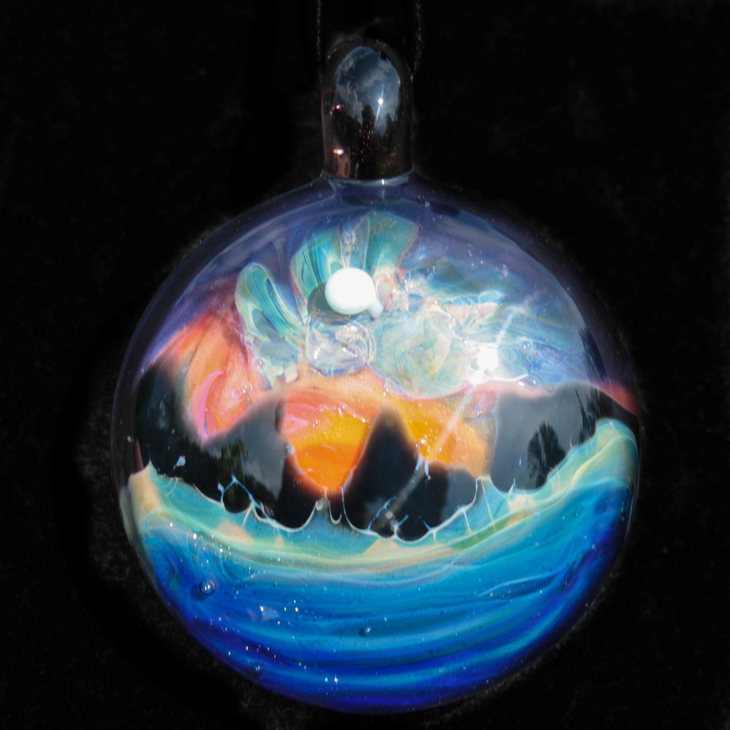 Black Mountain Ocean Scene