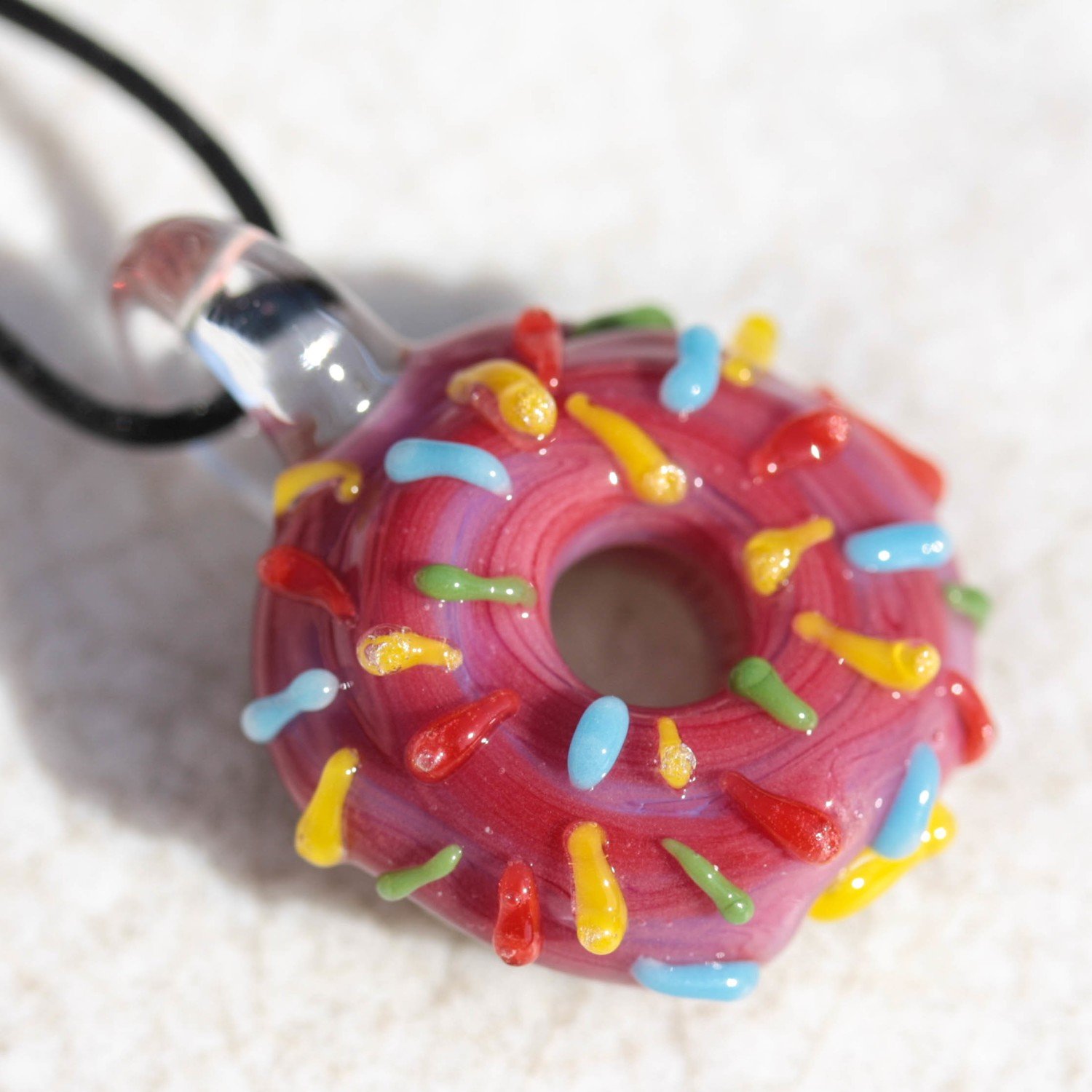 Strawberry Glaze Doughnut with Sprinkles
