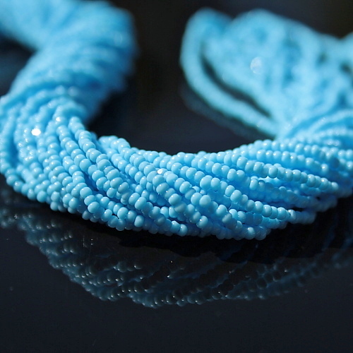 Sky Blue Beaded Necklace