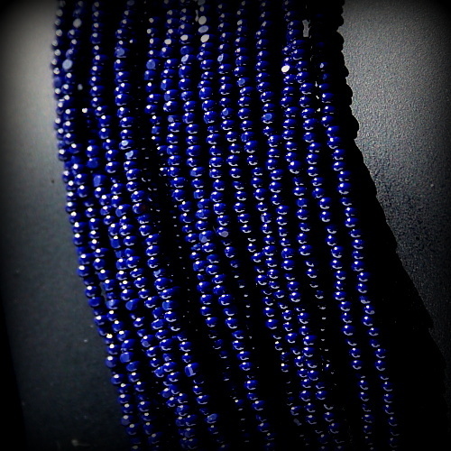 Navy Blue Beaded Necklace