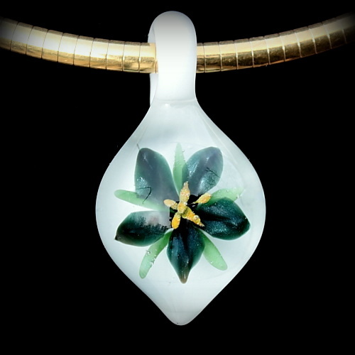 Black lily over white