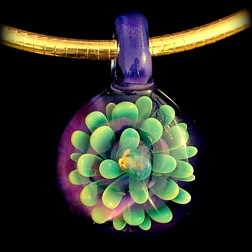 Translucent Green Petals over Intense Purple