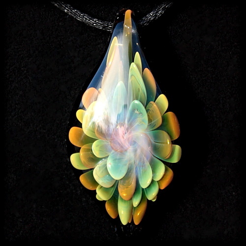 Bright Translucent Bronze and Green over Sparkly Brown