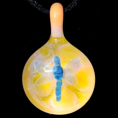 Dragonfly over Peachy Yellow