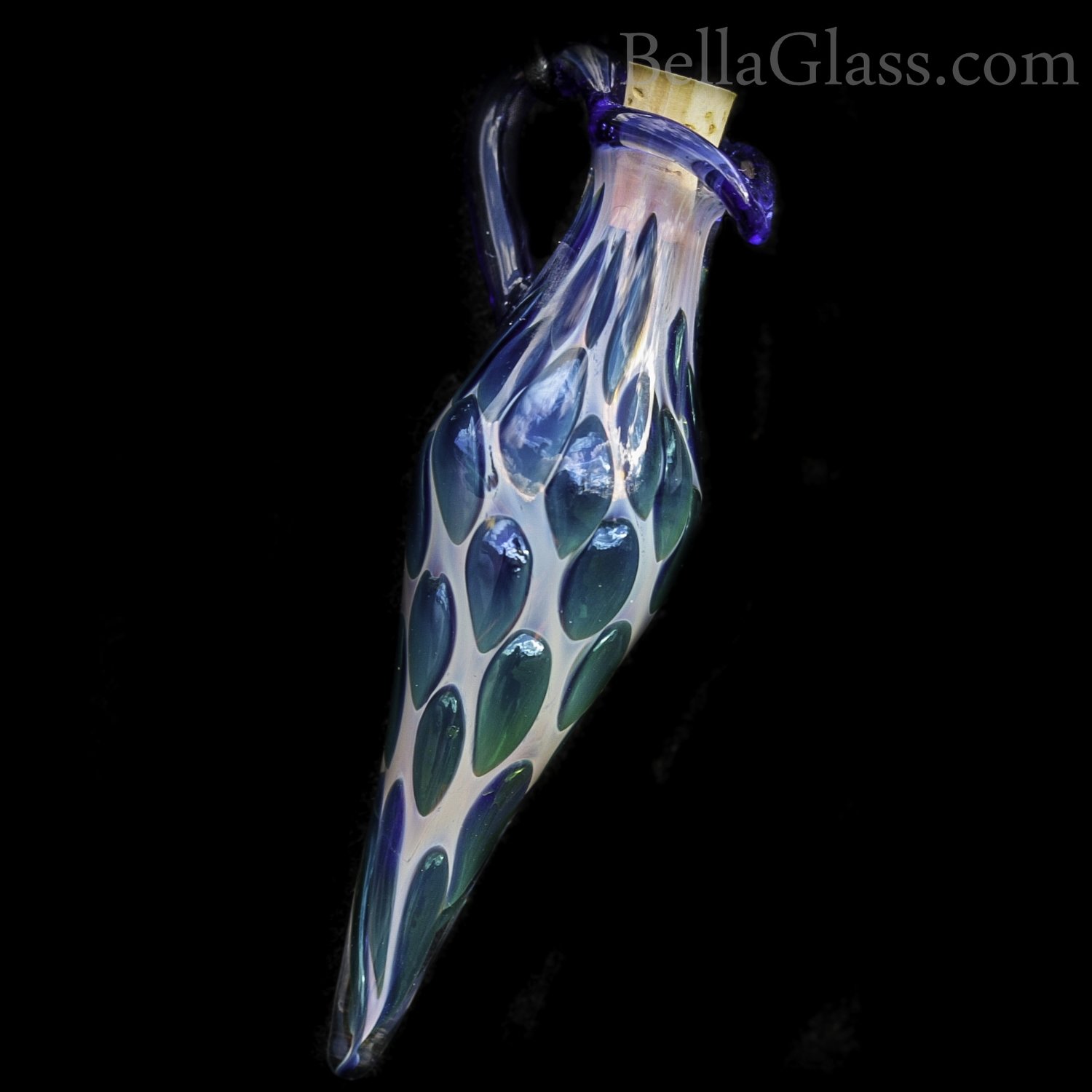 Fumed Metallilc Bottle Pendant