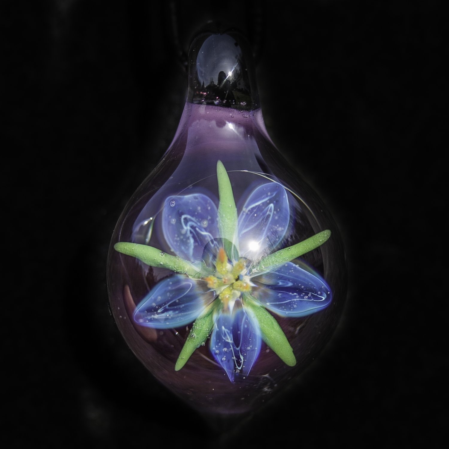Silver Lily over Deep Purple