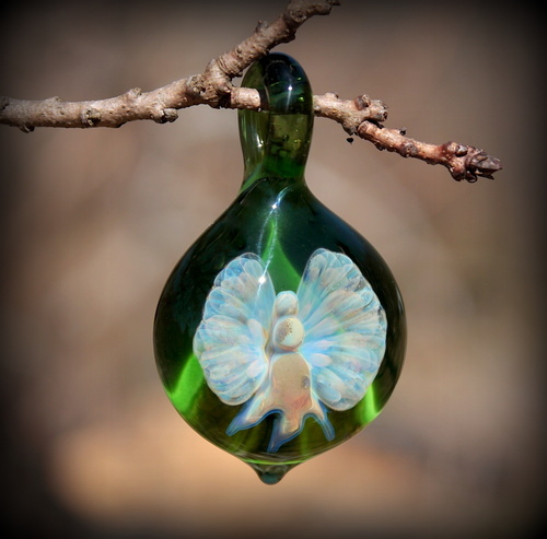 3D Angel over Gorgeous Green