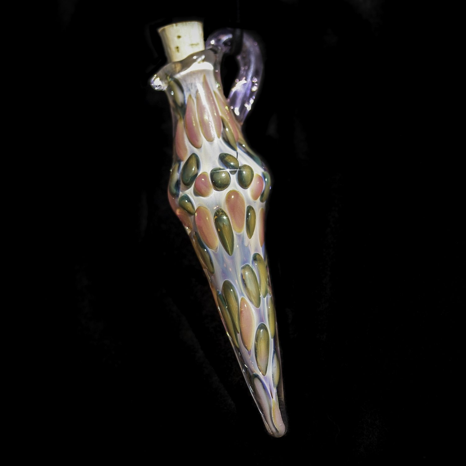 Pink and Green Bottle Pendant