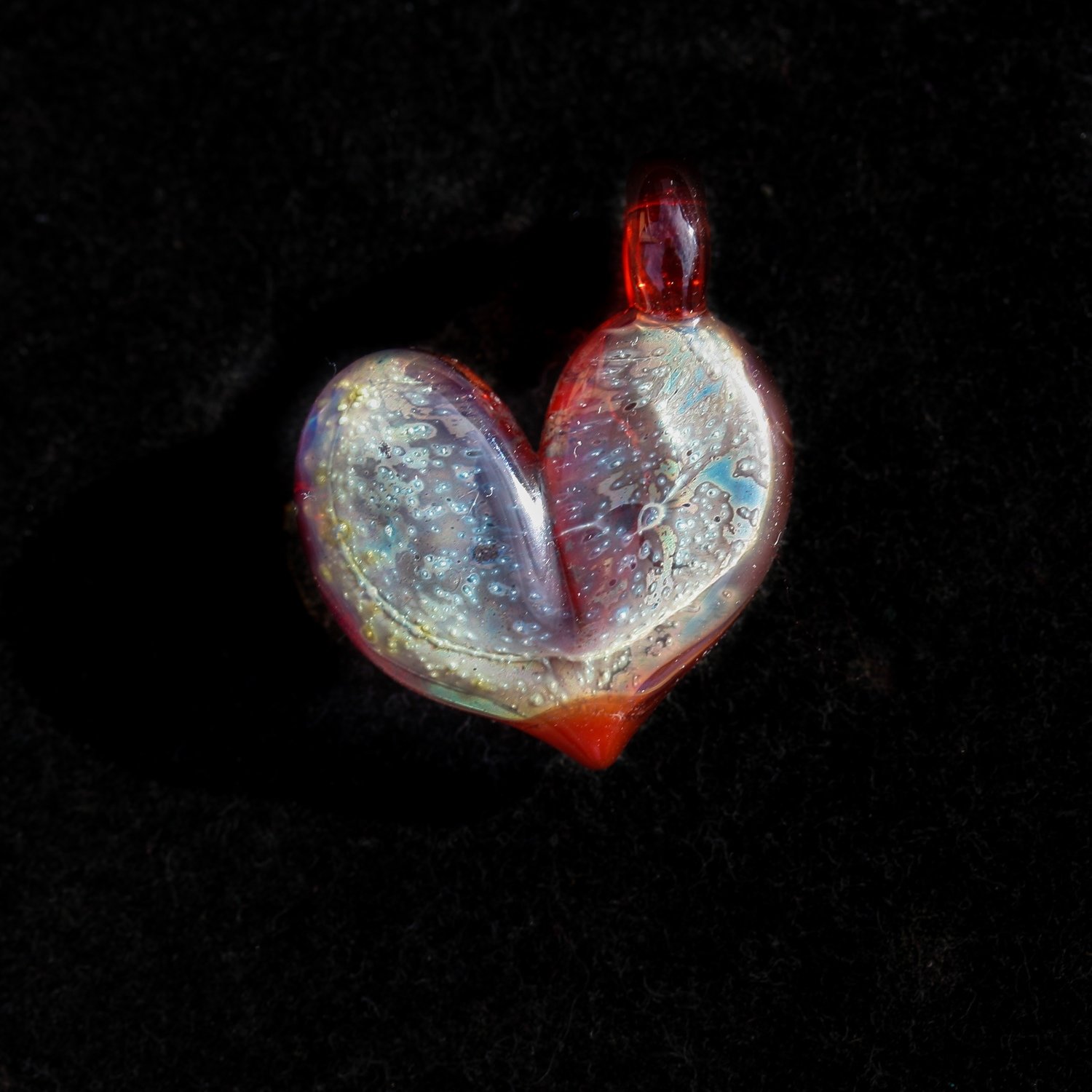 Silver Garnet Heart