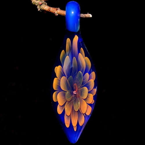 Gold Fume over Electric Blue