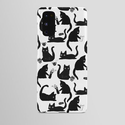 BLACKE CAT PATTERN IPHONE CASE