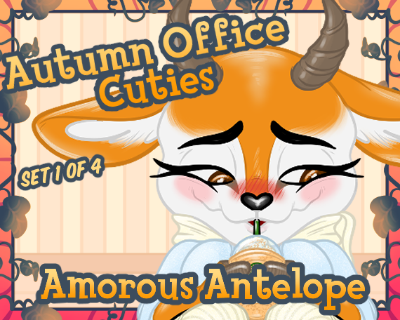 Autumn Office Cuties &quot;Amorous Antelope&quot; Set 1 of 4