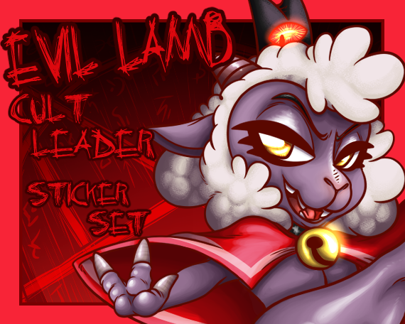 Evil Lamb Cult Leader Sticker Set