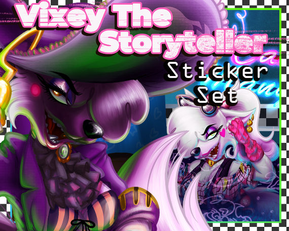 Vixey the Storyteller (Fnaf Mangle) Stickers