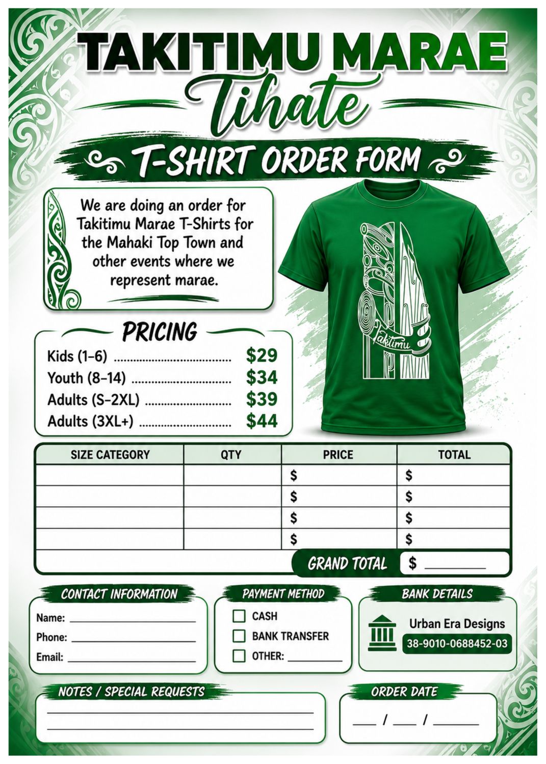 Takitimu Marae Tees