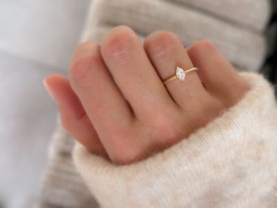Lollipop ring markies diamant