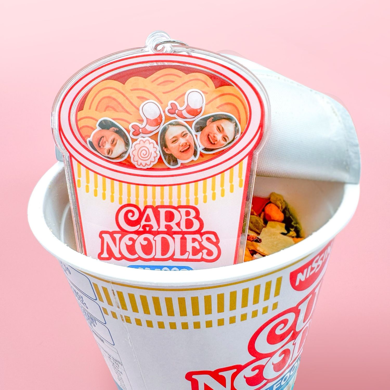 CARB NOODLES SHAKER KEYCHAIN