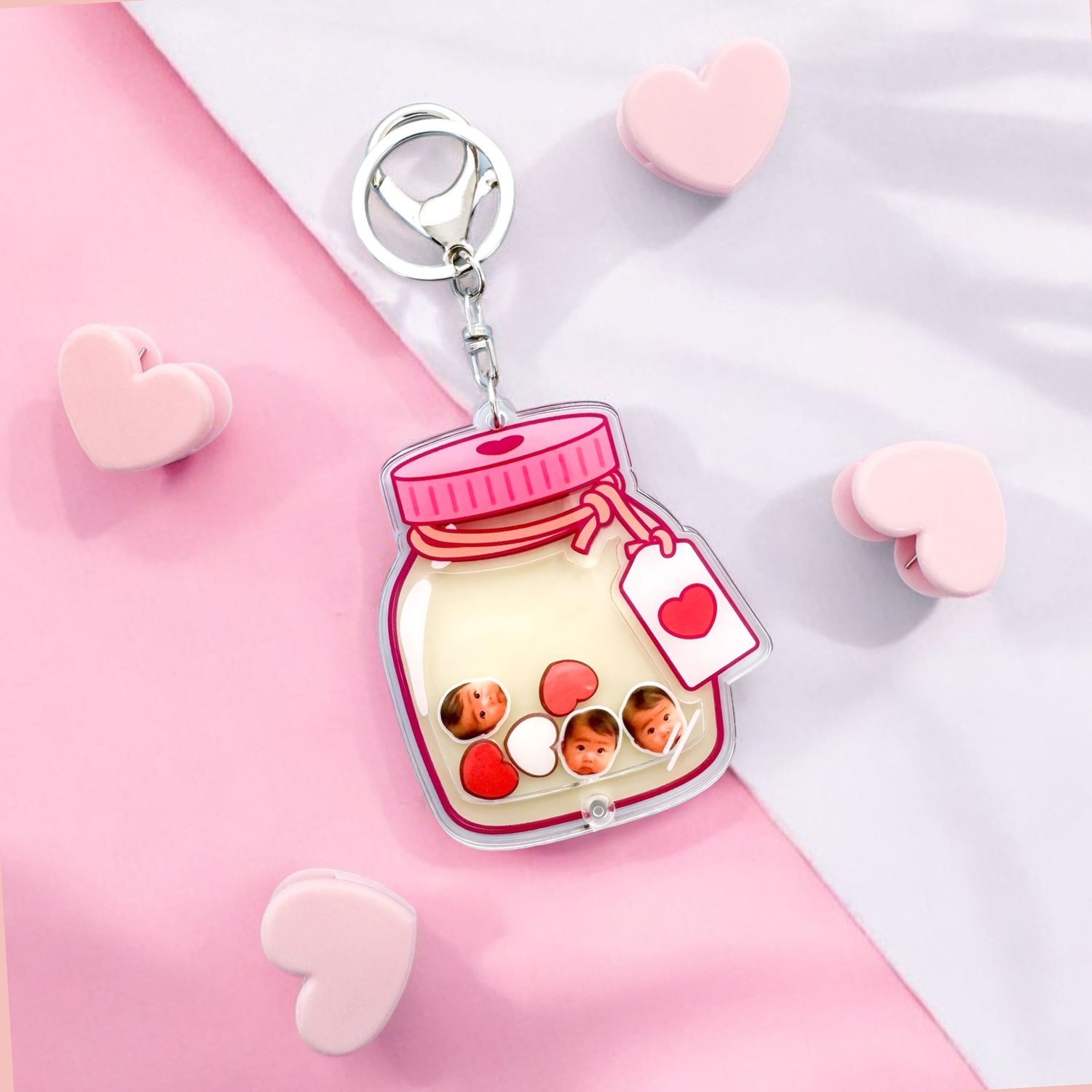 JINGLE HEARTS SHAKER KEYCHAIN