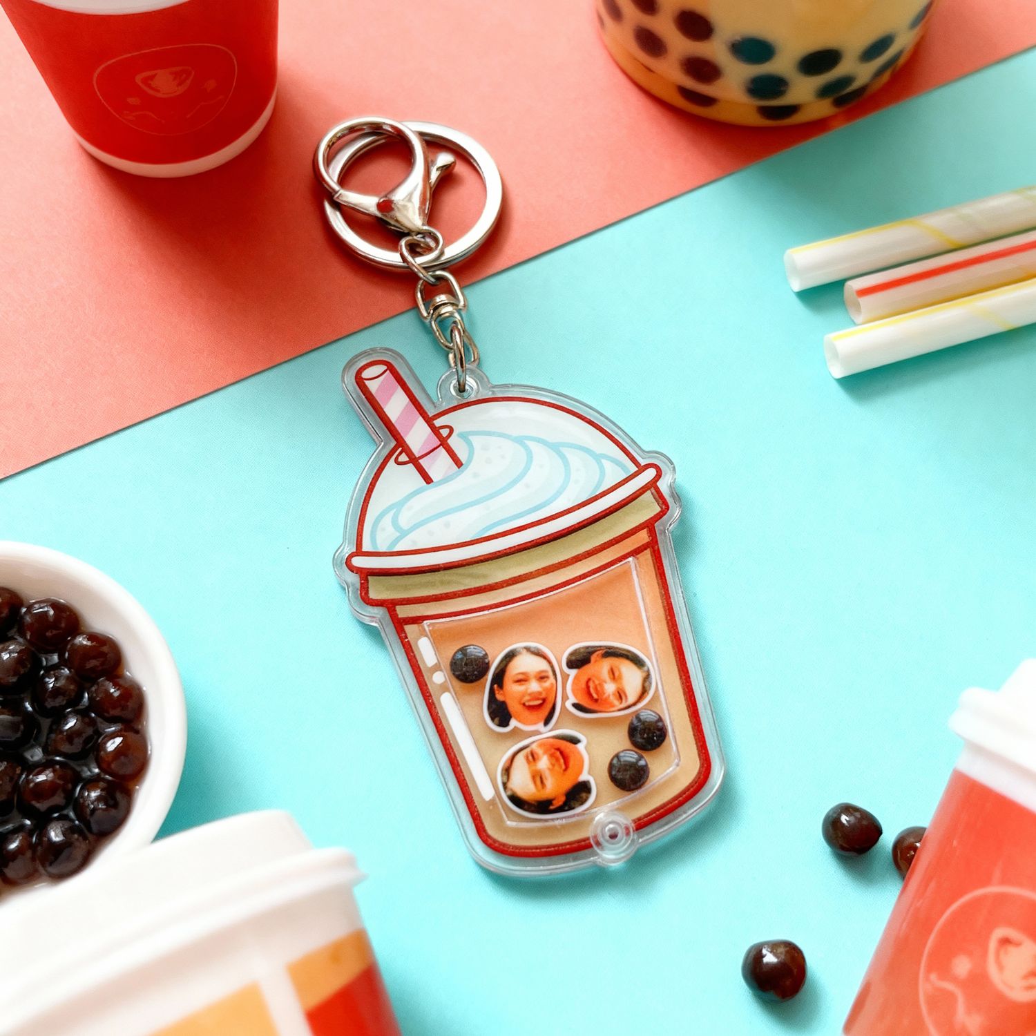 BOBA TEA SHAKER KEYCHAIN