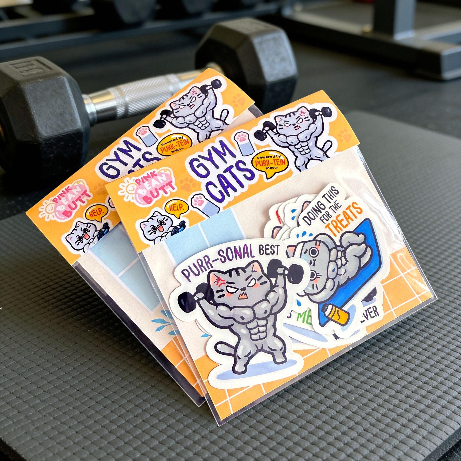 GYM CATS STICKER PACK