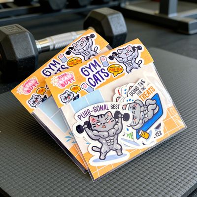 GYM CATS STICKER PACK