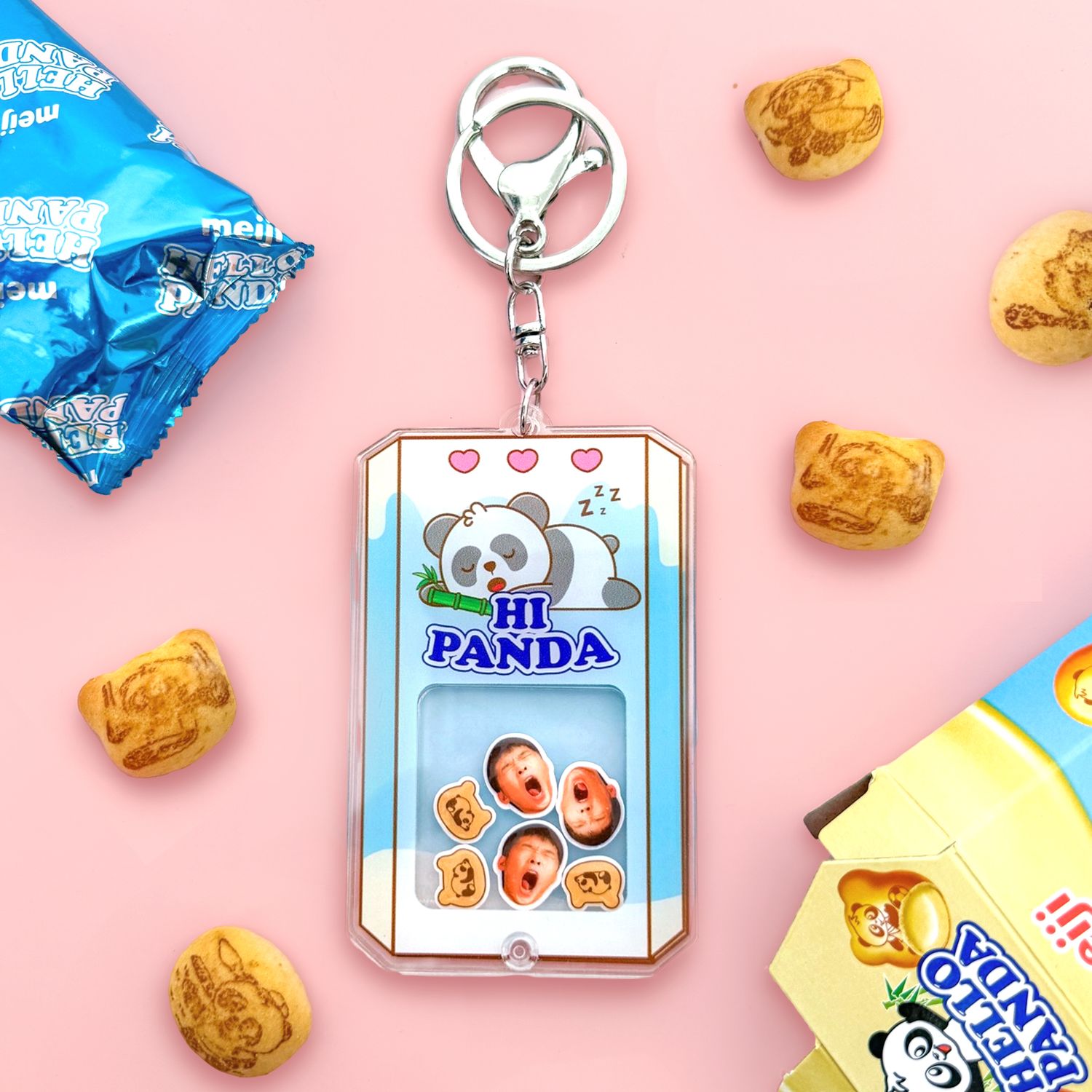 HI PANDA SHAKER KEYCHAIN