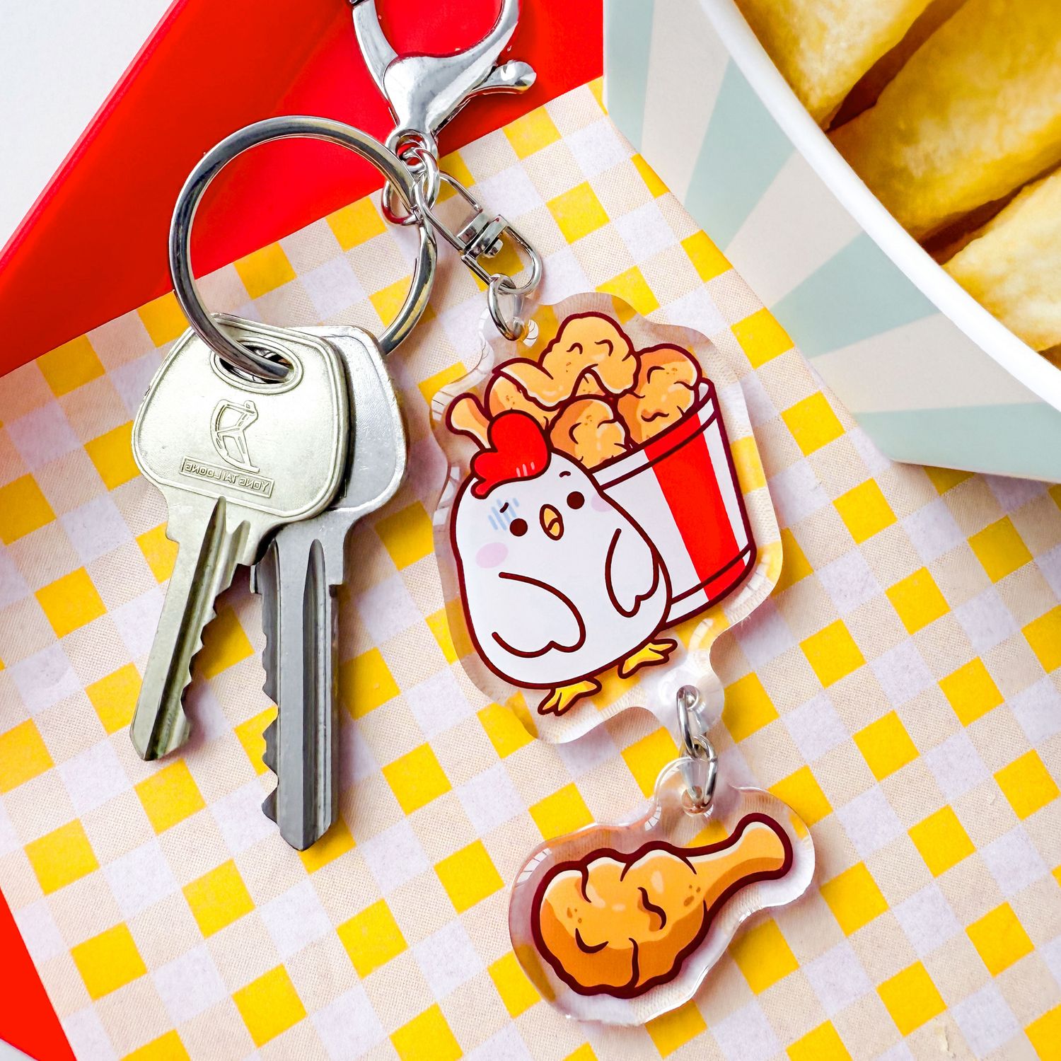 NUGGIE CHICKI KEYCHAIN