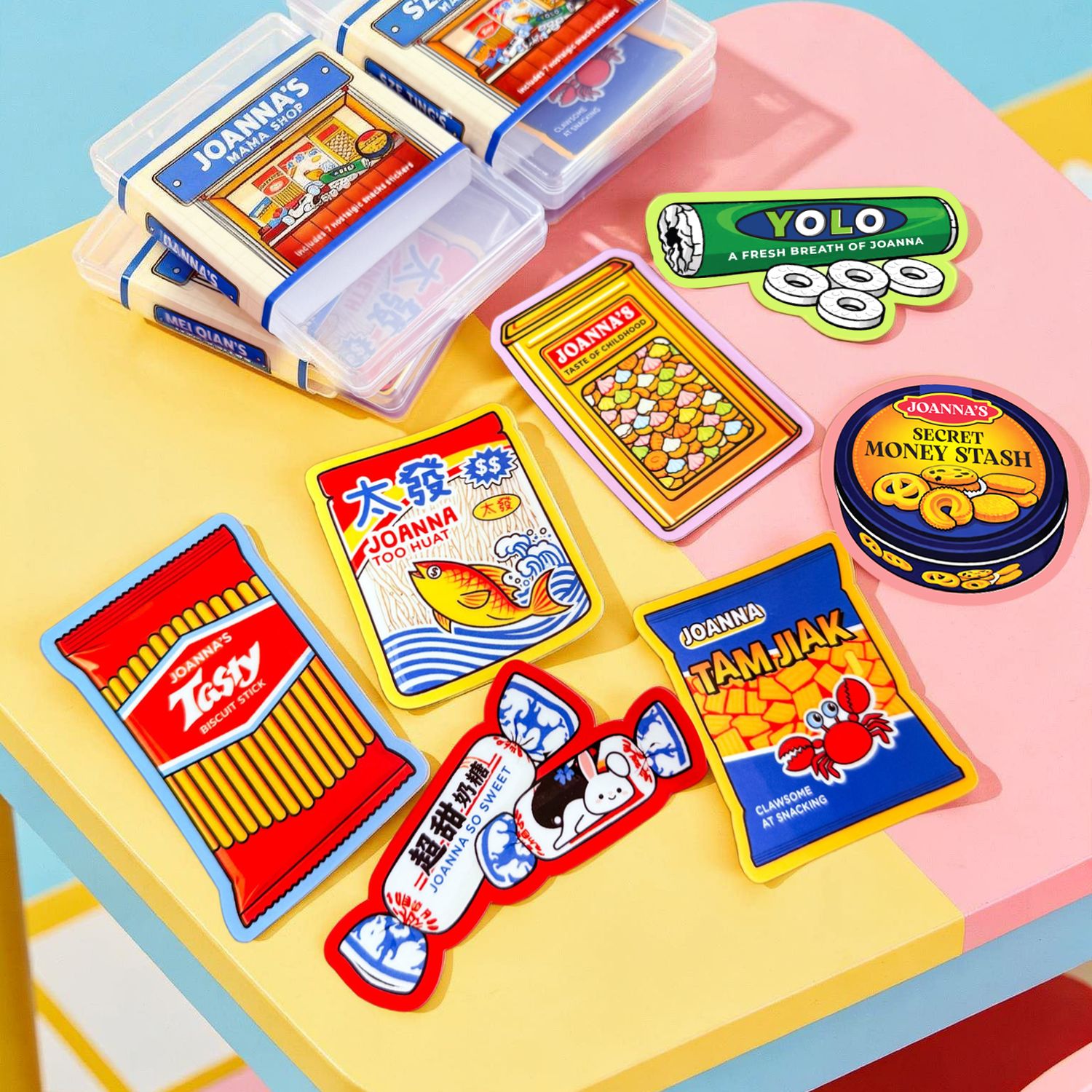 CUSTOM NOSTALGIC SNACKS STICKER PACK