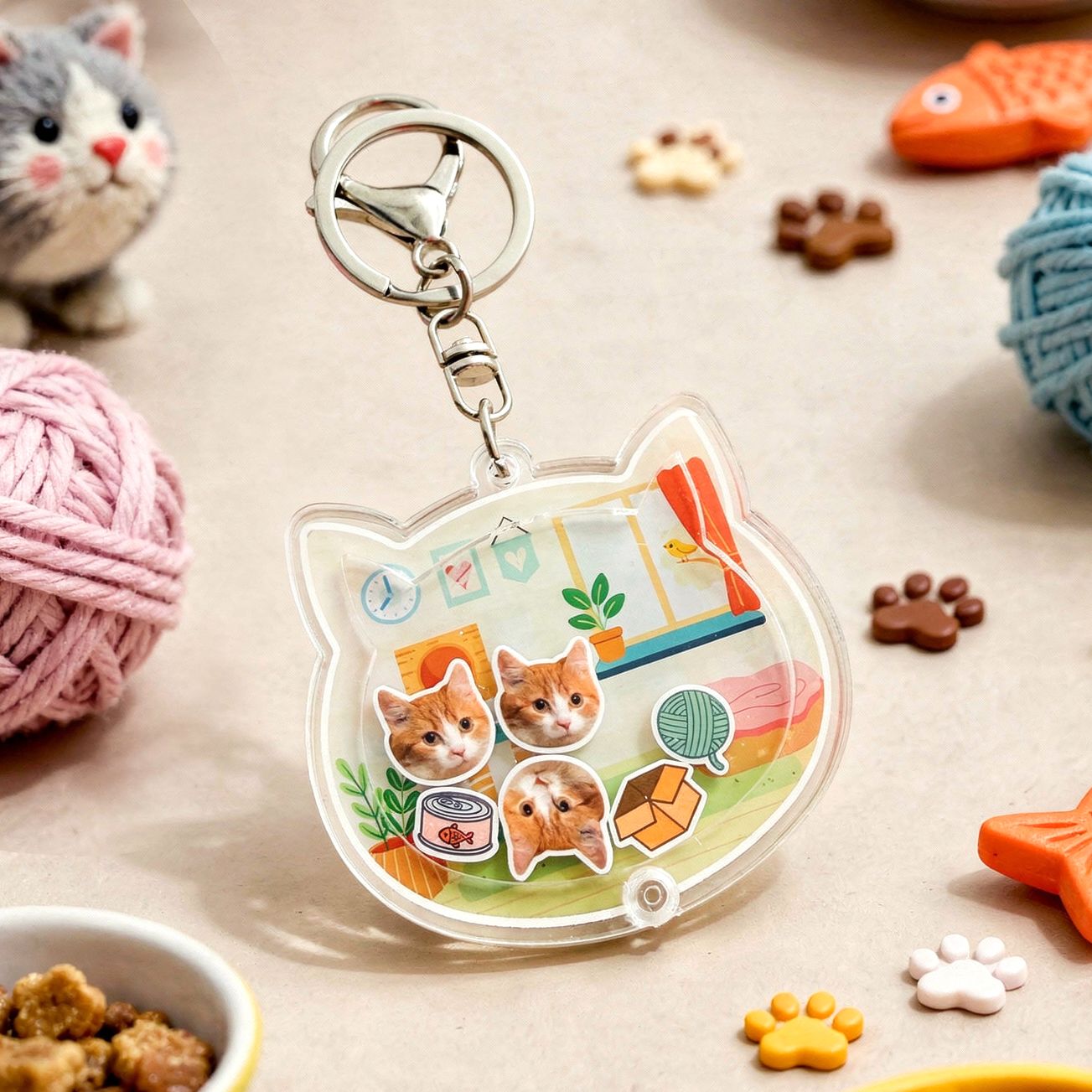 CAT-TASTROPHE SHAKER KEYCHAIN