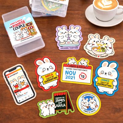 CUSTOM FOODIE COUPLE STICKER PACK