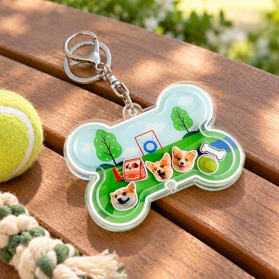 DOG PARK SHAKER KEYCHAIN