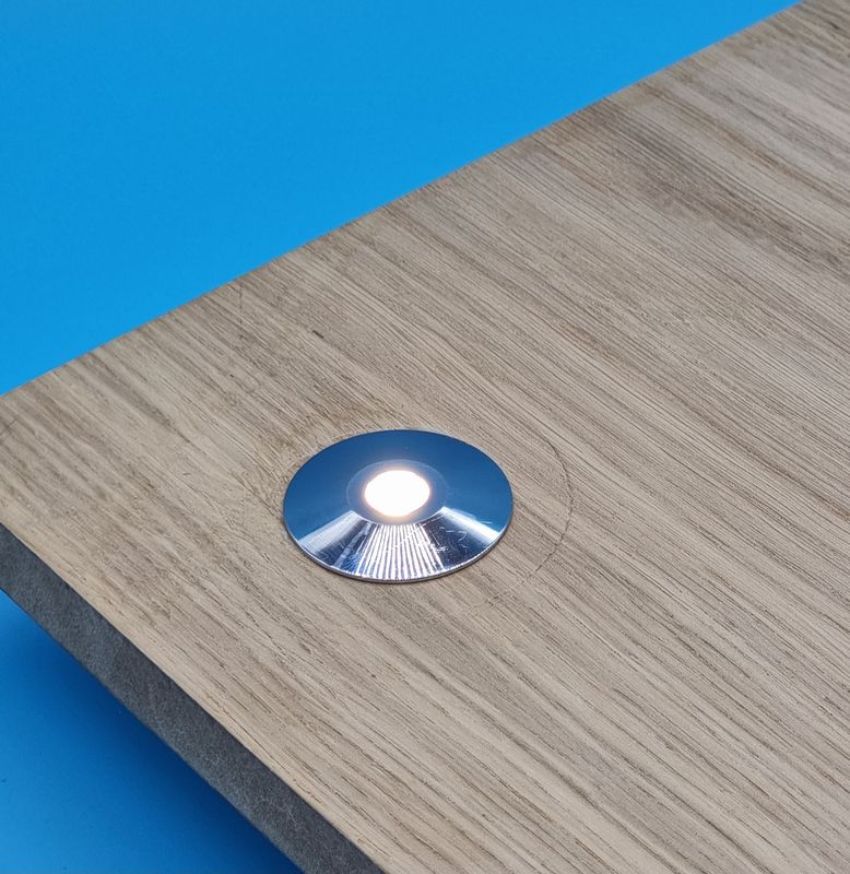 Chrome Mini Marker Cabinet Light