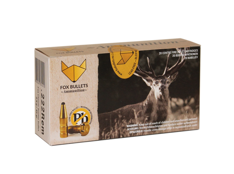 Fox Bullet Bleifrei Kal 222 Rem. 45g