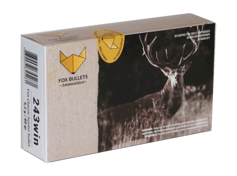 Fox Bullet Bleifrei Kal 243 Win. 80g