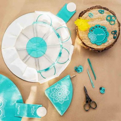 THE EXPLORE SET STAINLESS STEEL CIRCULAR LACE NEEDLES 25 CM