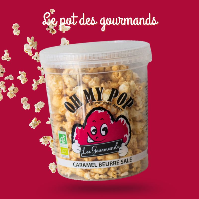 Pots 80 g pop-corn Caramel beurre salé bio x 3