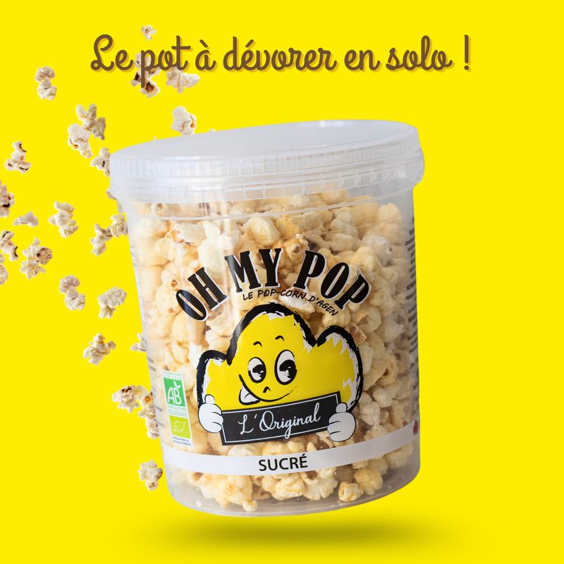 Pot 80 g pop-corn sucré bio x 3