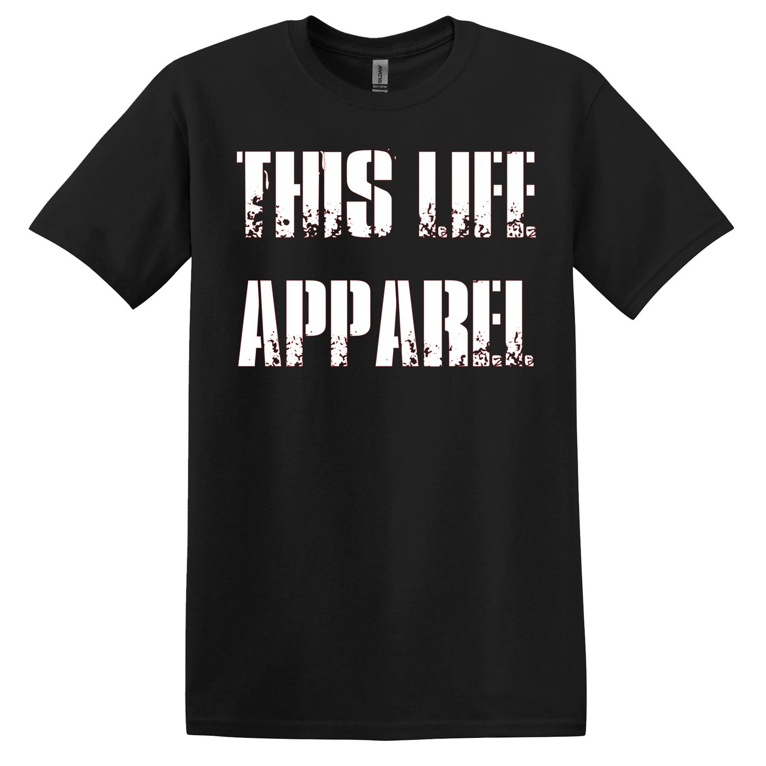 This Life Apparel Distressed logo T-shirt, Color: Black, Size: Small